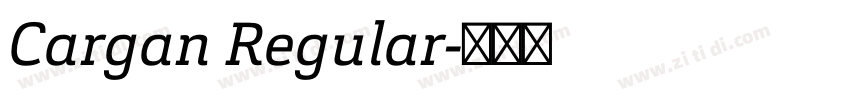 Cargan Regular字体转换